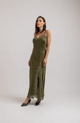 Abito FEDERICA BI slip Dress in viscosa e pizzo