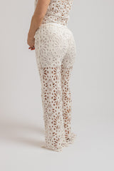Pantalone bianco crochet FEDERICA BI