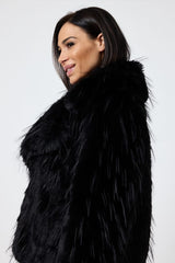 Ecopelliccia nera FEDERICA BI