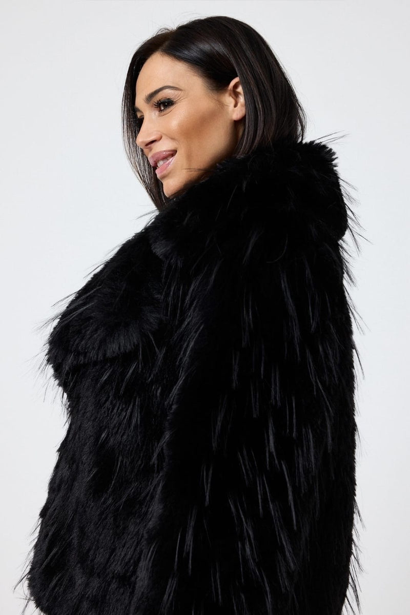 Ecopelliccia nera FEDERICA BI