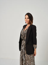 Abito in chiffon animalier micro FEDERICA BI