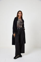 Pantalone nero con cintura FEDERICA BI