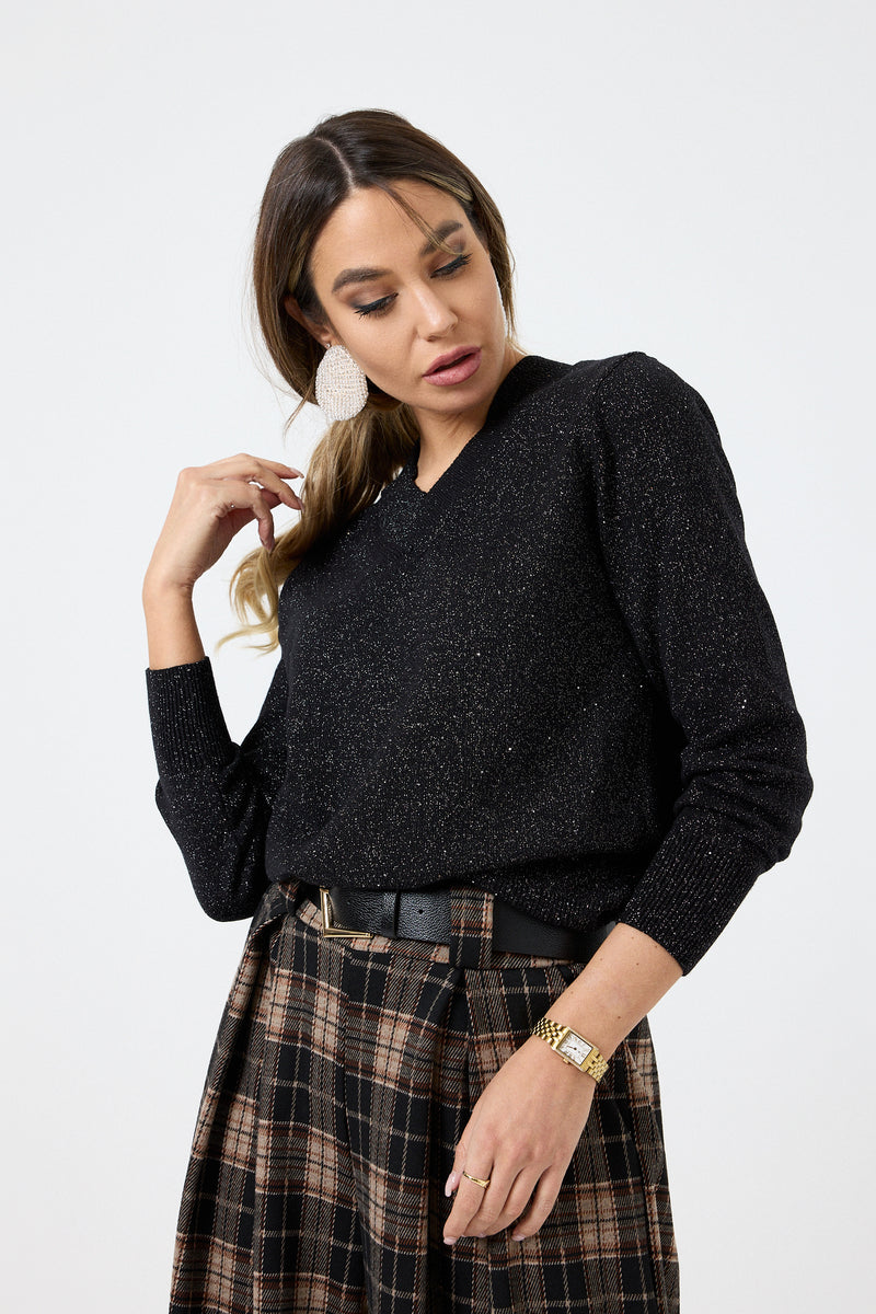 Maglia cut out lurex FEDERICA BI ( più colori )