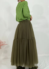 Gonna in tulle verde FEDERICA BI