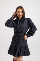 Abito FEDERICA BI in blu denim