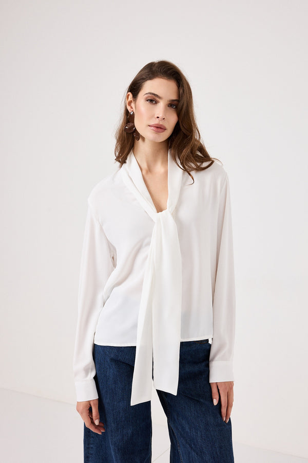 Camicia bianca in chiffon FEDERICA BI