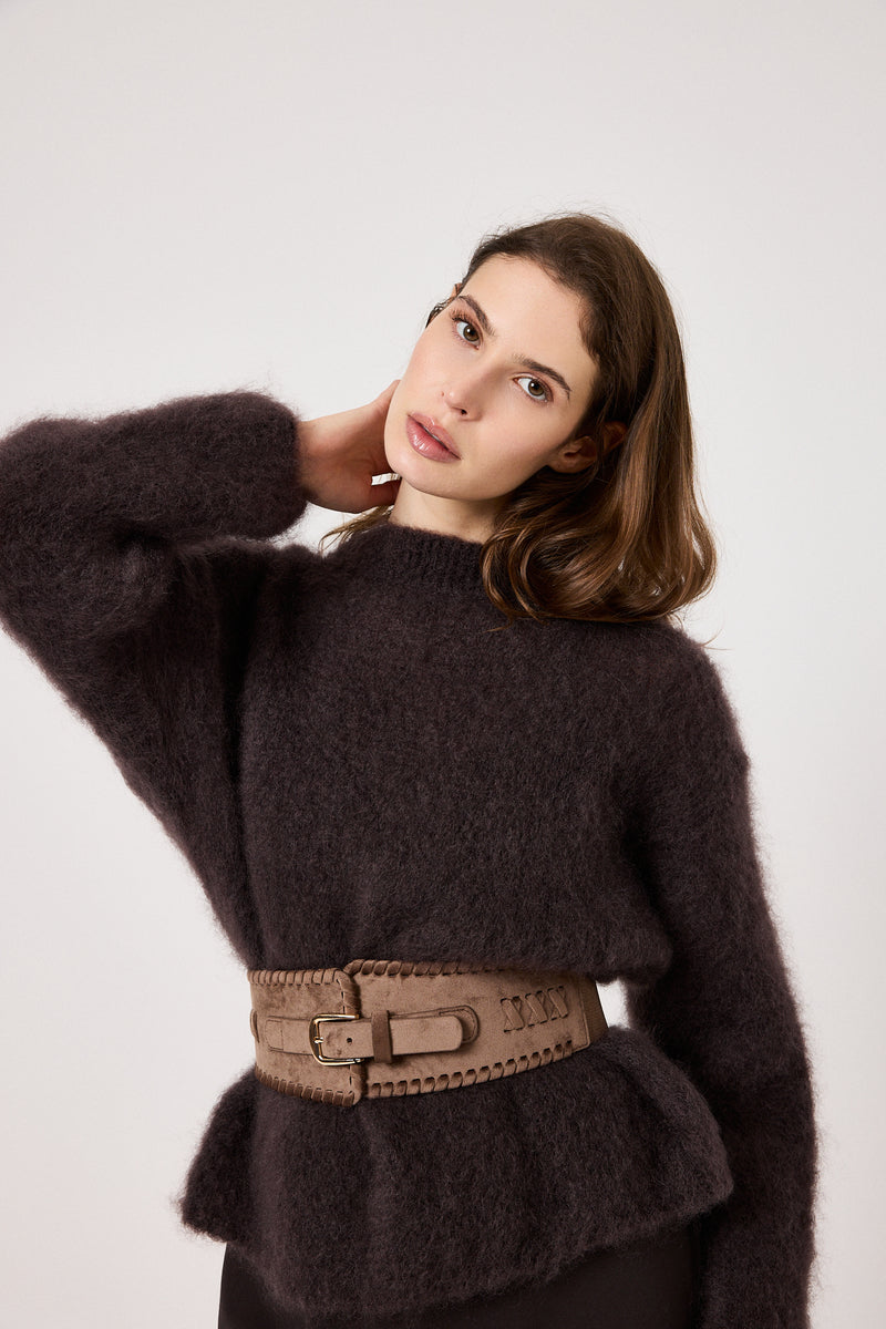 Cintura in velluto ed ecosuede FEDERICA BI