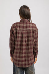 Camicia tartan cristallini e spilla FEDERICA BI