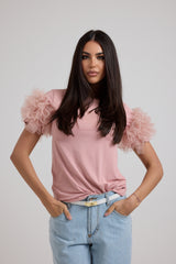 Maglia EMY viscosa e tulle FEDERICA BI (piu’ colori)