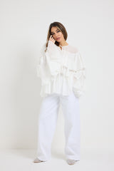 Camicia bianca volant FEDERICA BI