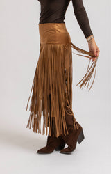 Gonna in suede frange FEDERICA BI