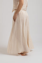 Pantalone in lino crema FEDERICA BI