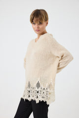 Maglia scollo pizzo FEDERICA BI