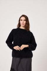 Maglione kid mohair moro FEDERICA BI