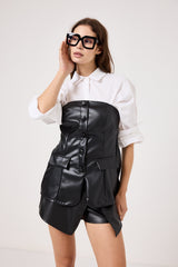 Bustier a fascia in ecopelle FEDERICA BI