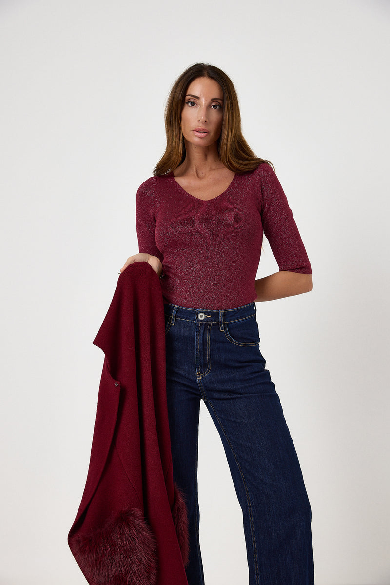 Denim blu risvolto FEDERICA BI