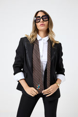 Cravatta in seta moro FEDERICA BI