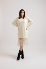 Abito FEDERICA BI tricot e pizzo
