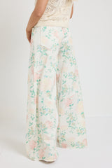 Denim palazzo floreale FEDERICA BI