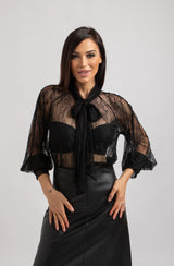 Camicia FEDERICA BI in pizzo nero