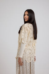 Maglia pizzo crema FEDERICA BI