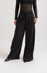 Pantalone nero in cadi FEDERICA BI