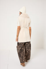 Gilet burro in ciniglia ed ecopelliccia FEDERICA BI