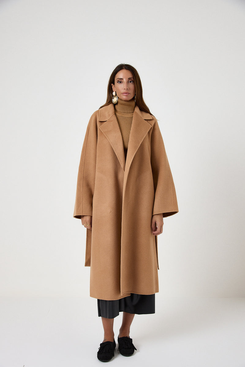 Cappotto camel cachemire e lana FEDERICA BI