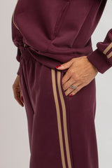 Completo in felpa bordeaux FEDERICA BI