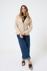 Blazer in ciniglia con spilla FEDERICA BI