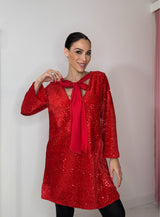 Abito in velluto fiocco FEDERICA BI