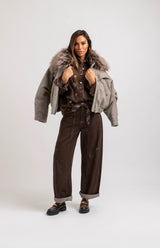 Denim jeans cioccolato FEDERICA BI