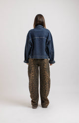Giacca blu denim cristalli FEDERICA BI