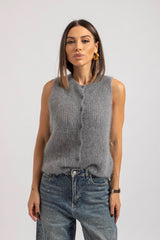 Gilet in kid mohair FEDERICA BI (5 colori)