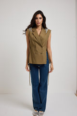 Gilet con spille gioiello FEDERICA BI