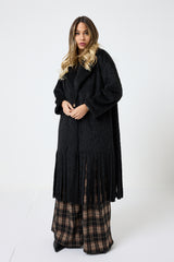 Cappotto lungo con frange FEDERICA BI ( due colori )