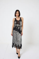 Gonna in paillettes argento FEDERICA BI