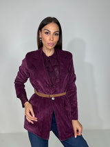 Blazer in velluto bordeaux FEDERICA BI