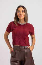 Maglia treccia gioiello FEDERICA BI