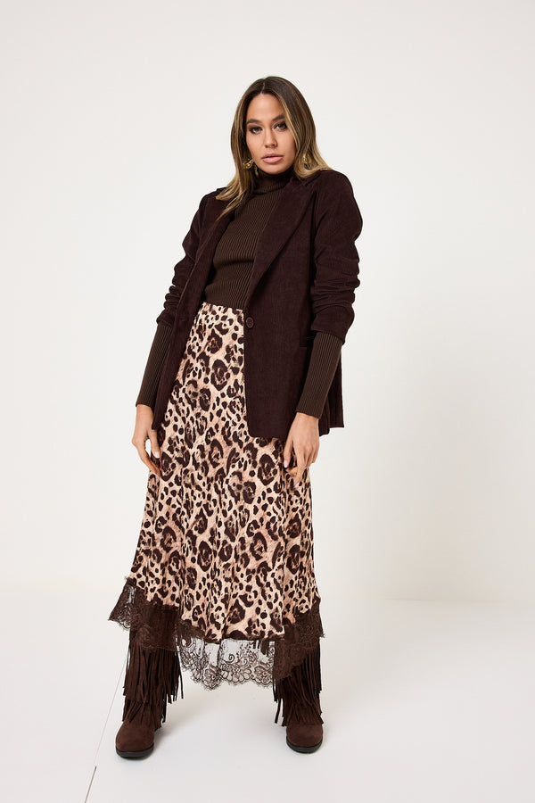 Gonna lunga stampa animalier FEDERICA BI