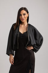Giacchina FEDERICA BI in raso nero