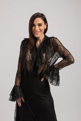 Camicia nera in pizzo FEDERICA BI