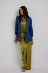 Blazer in denim chambrey gessato FEDERICA BI