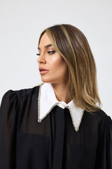 Camicia nera in chiffon FEDERICA BI