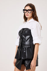 Bustier a fascia in ecopelle FEDERICA BI