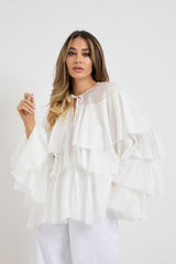 Camicia bianca volant FEDERICA BI