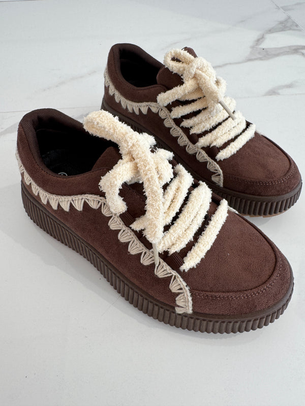Sneaker suede marrone FEDERICA BI