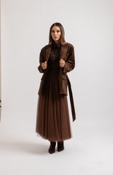 Giacca in suede FEDERICA BI