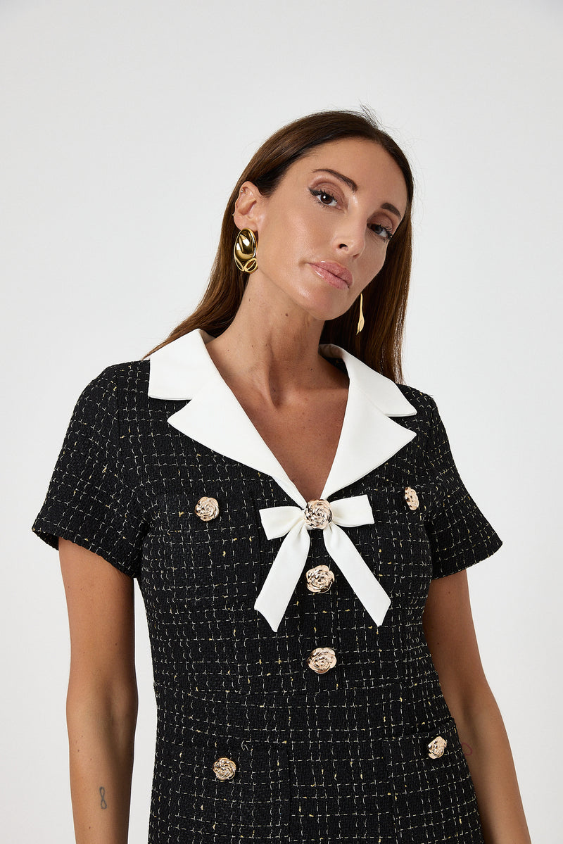 Abito in tweed bottoni FEDERICA BI