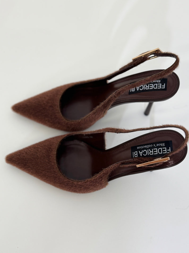 Sling back in ecocavallino FEDERICA BI ( vari colori )